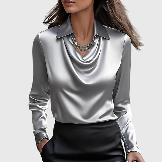 AMELIA™ | Blusa Elegante de Satén