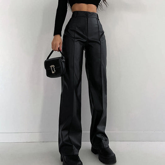 EMILIA™ | PANTALÓN LARGO DE PIEL