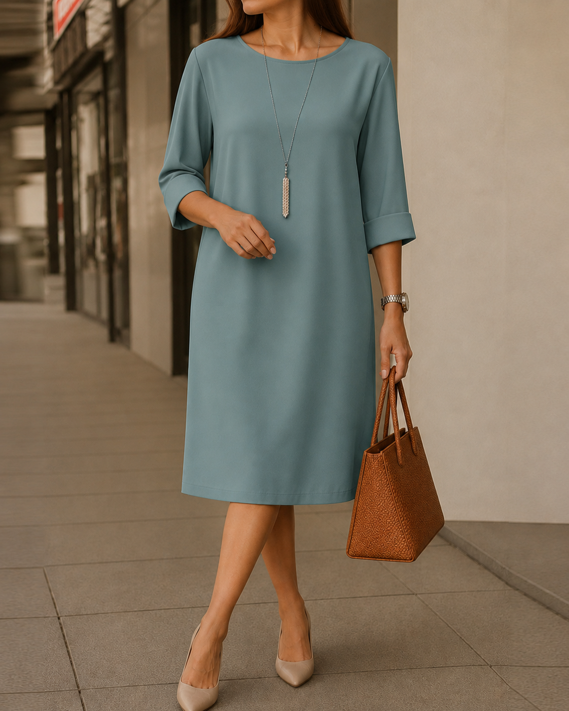 MERCEDES™ | Vestido Midi de Camuflaje