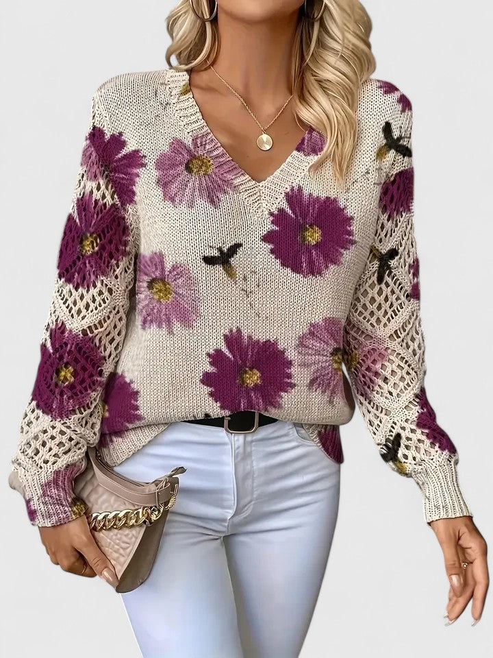 AMANDA™ | JERSEY ELEGANTE CON DISEÑO FLORAL