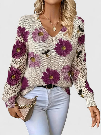 AMANDA™ | JERSEY ELEGANTE CON DISEÑO FLORAL