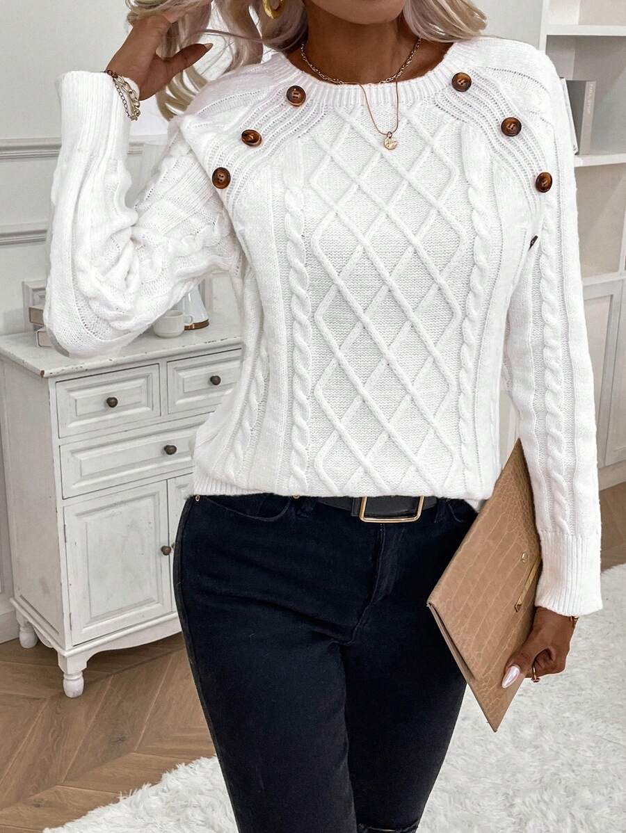 REBECCA™ | Jersey de Punto con Detalles de Botones