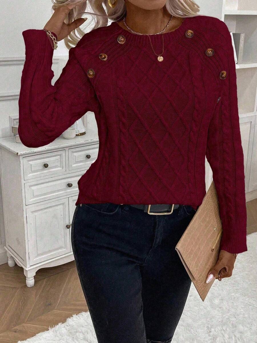 REBECCA™ | Jersey de Punto con Detalles de Botones