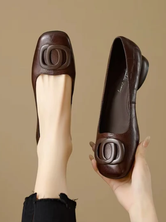 CAMILLE™ | Bailarinas de cuero Opium