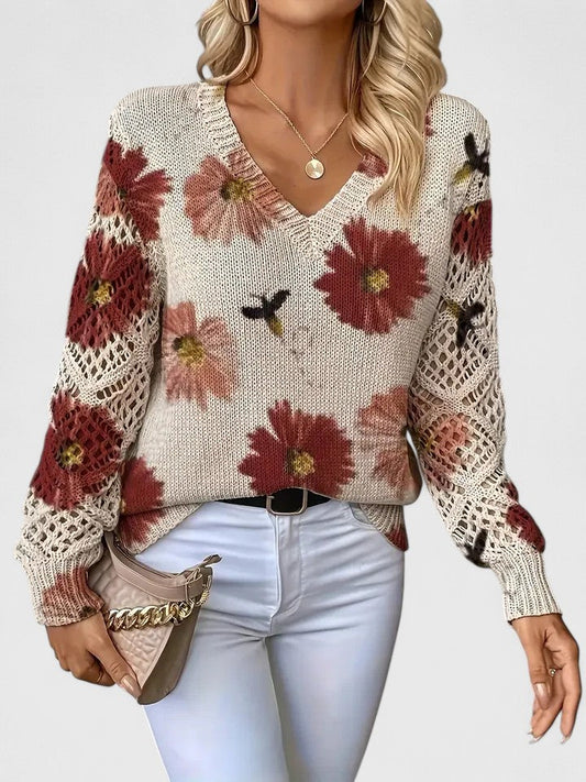 AMANDA™ | Jersey Elegante con Diseño Floral