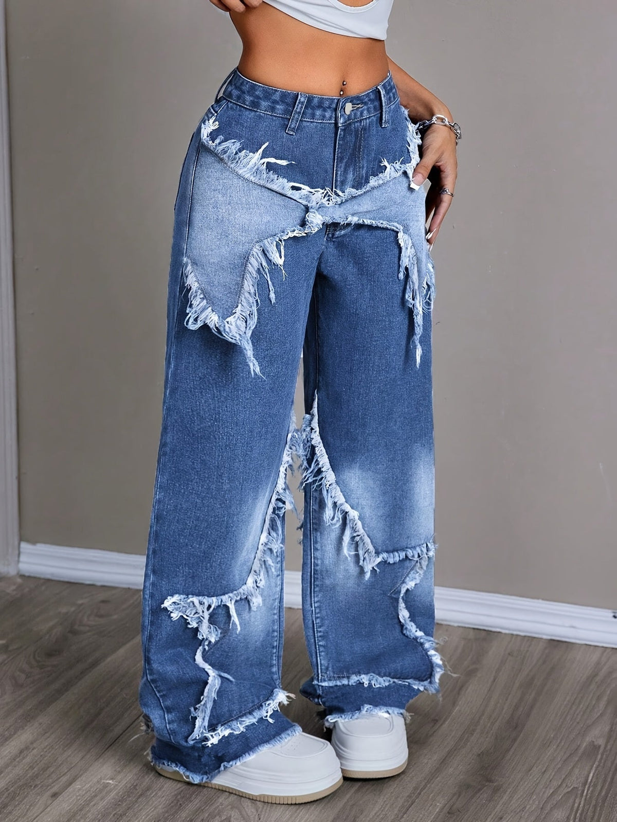 LUNA™ | Vaqueros de Patchwork