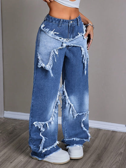 LUNA™ | Vaqueros de Patchwork