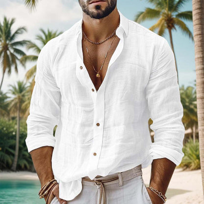 Carlos - Camisa de algodón suave y transpirable