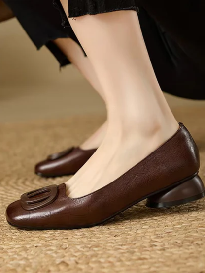 CAMILLE™ | Bailarinas de cuero Opium