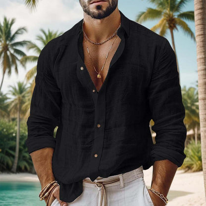 Carlos - Camisa de algodón suave y transpirable