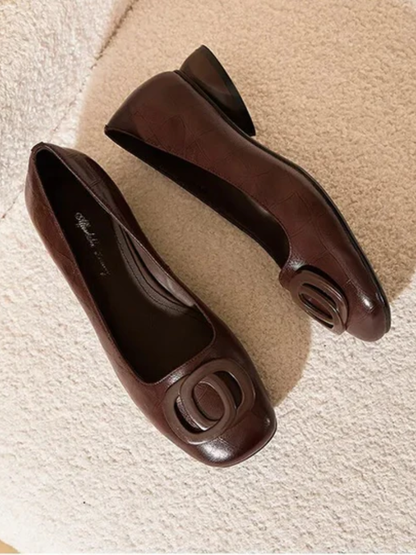 CAMILLE™ | Bailarinas de cuero Opium