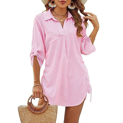 BRISEIDA™ | BLUSA LIGERA DE PLAYA CON CINTURA AJUSTABLE