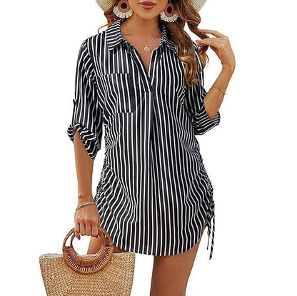 BRISEIDA™ | BLUSA LIGERA DE PLAYA CON CINTURA AJUSTABLE