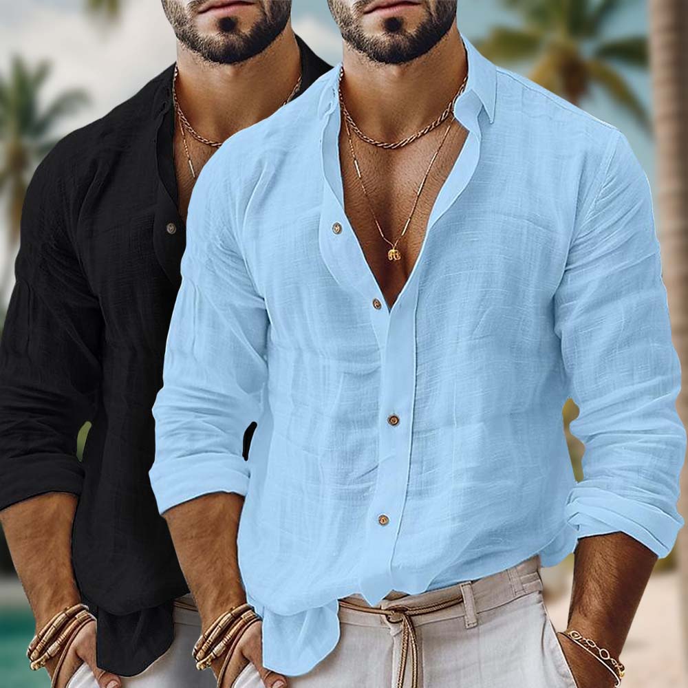 Carlos - Camisa de algodón suave y transpirable