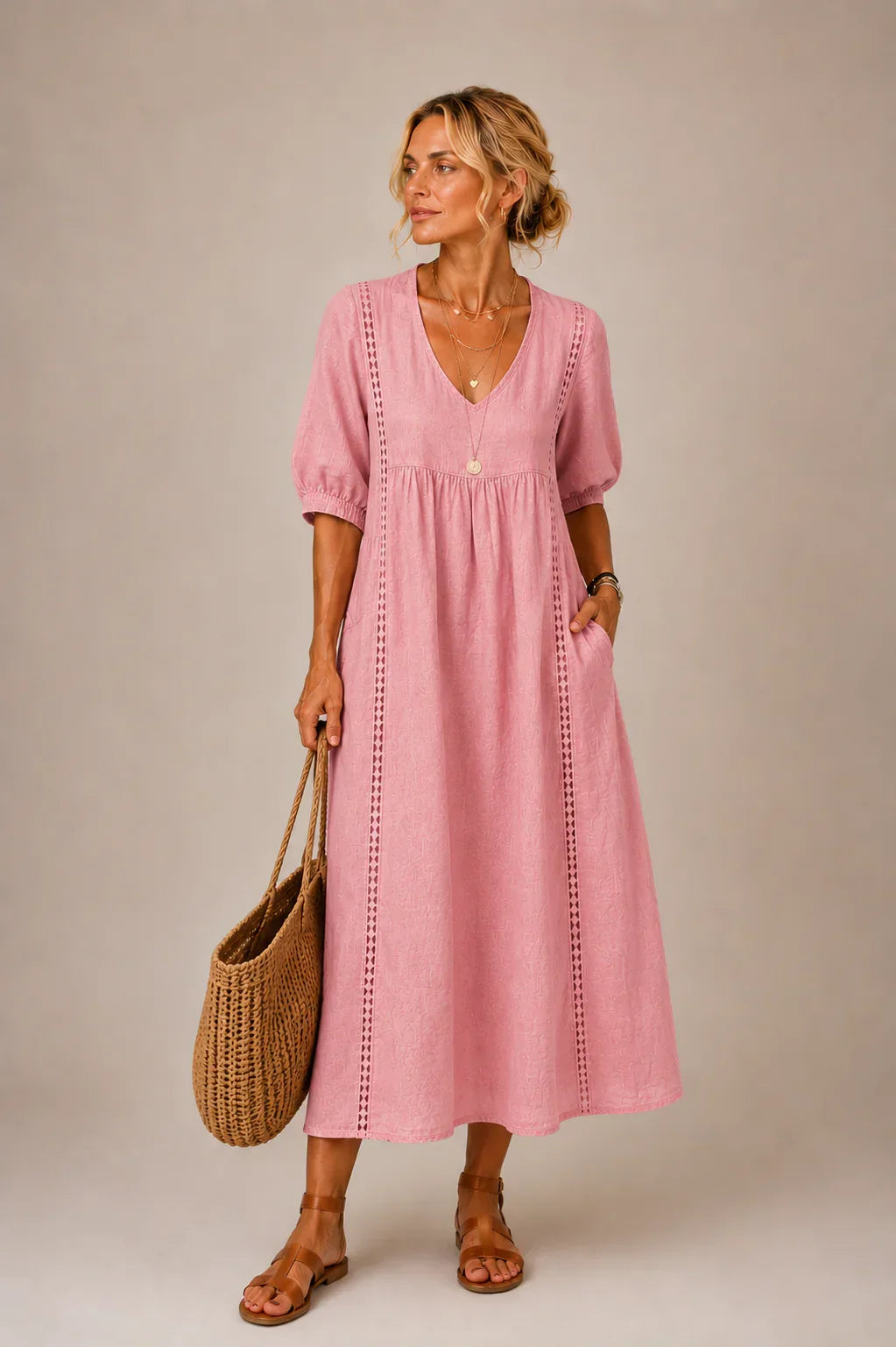ROCÍO™ | Vestido Largo con Escote en V