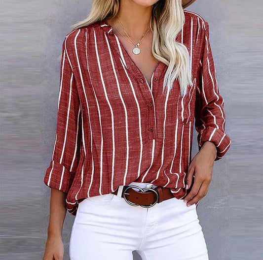 Agatha - Elegante blusa a rayas