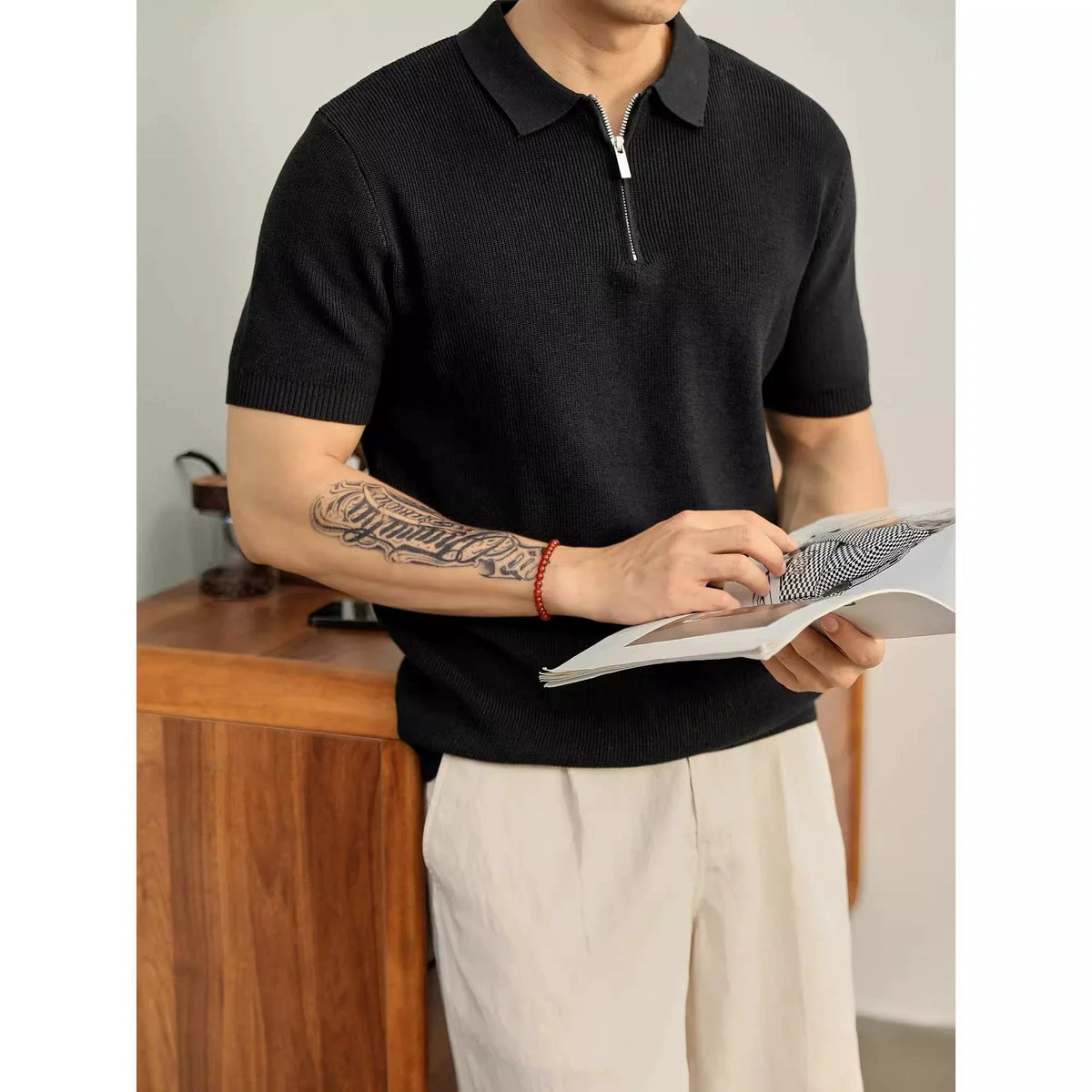 FEDERICO™  | Polo con media cremallera