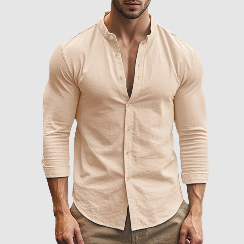 Alexander - Camisa de lino transpirable, ligera y fresca