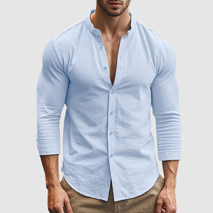 Alexander - Camisa de lino transpirable, ligera y fresca