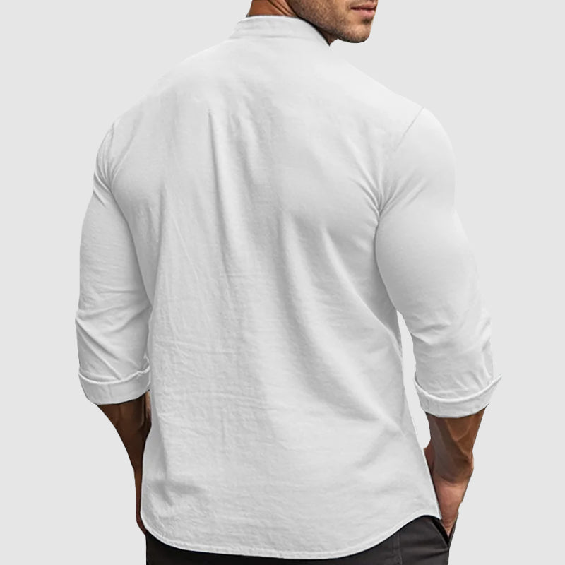 Alexander - Camisa de lino transpirable, ligera y fresca