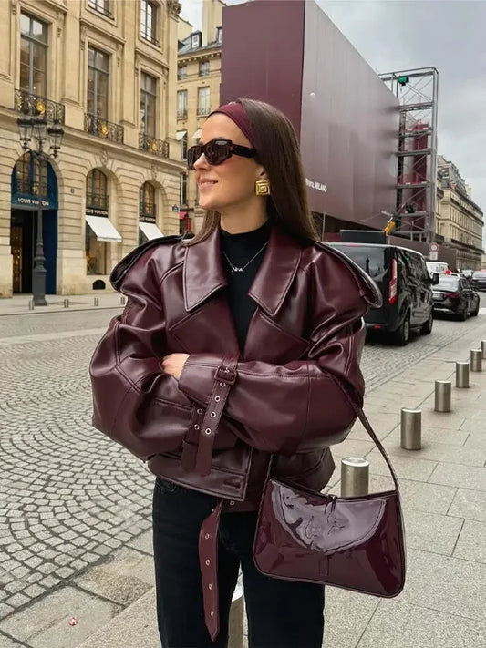 Inés - Hermosa chaqueta de cuero