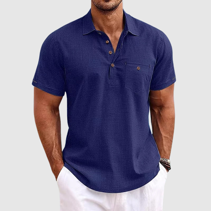 Manuel - Polo de lino Premium, ligero, fresco y transpirable