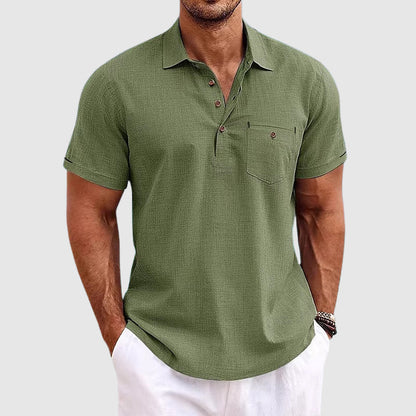 Manuel - Polo de lino Premium, ligero, fresco y transpirable