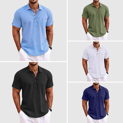 Manuel - Polo de lino Premium, ligero, fresco y transpirable