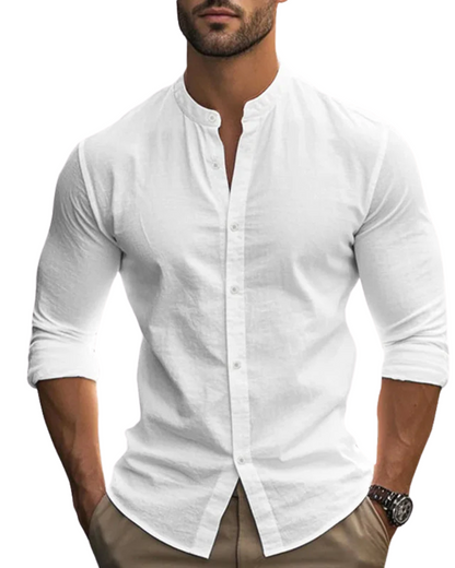 Alexander - Camisa de lino transpirable, ligera y fresca