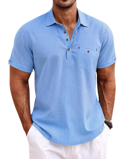 MANUEL™ | POLO DE LINO PREMIUM, LIGERO, FRESCO Y TRANSPIRABLE
