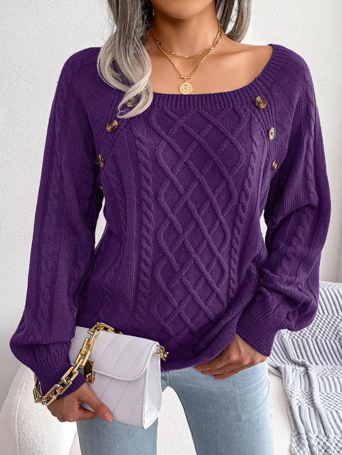 REBECCA™ | Jersey de Punto con Detalles de Botones