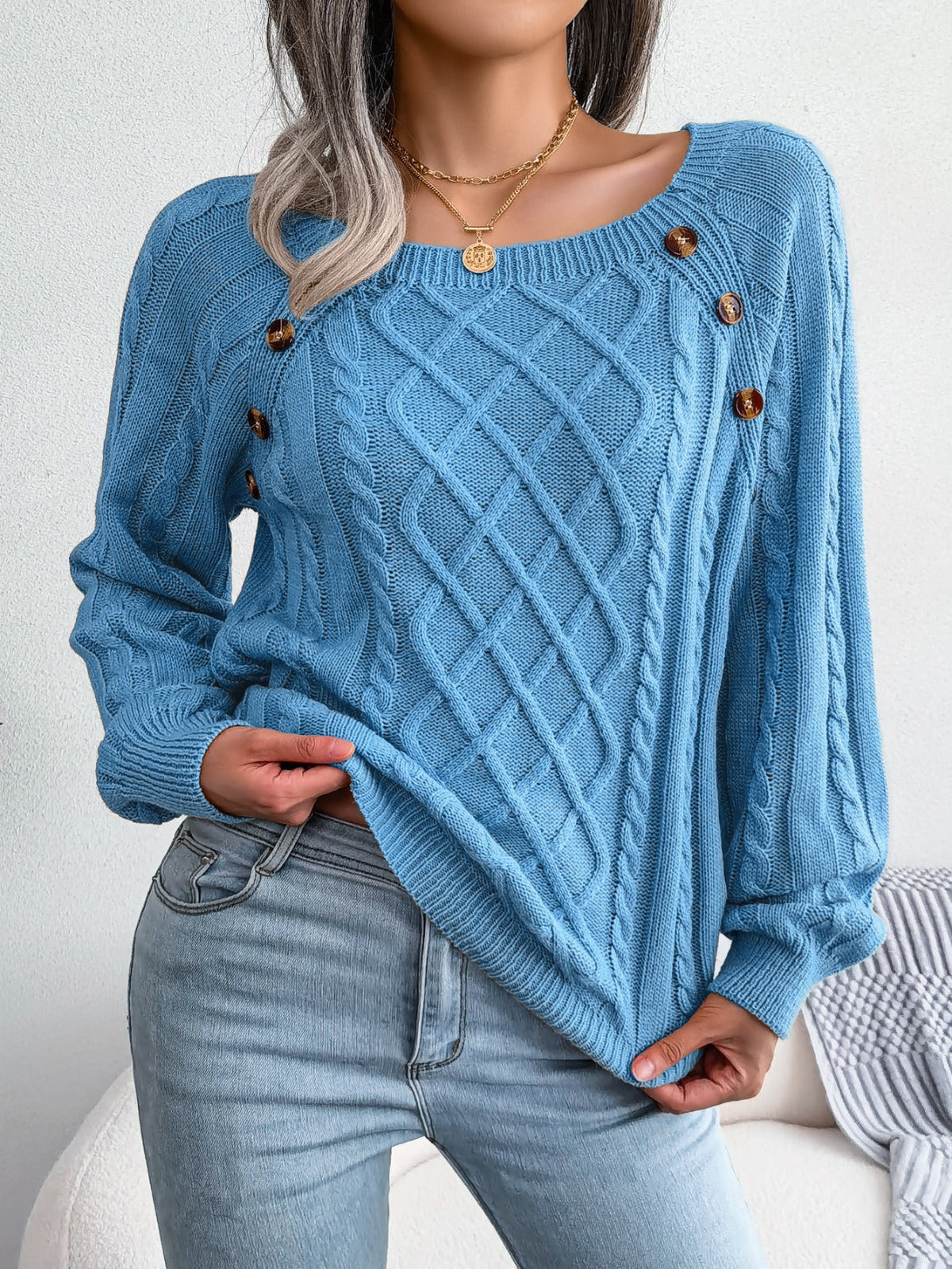 REBECCA™ | Jersey de Punto con Detalles de Botones