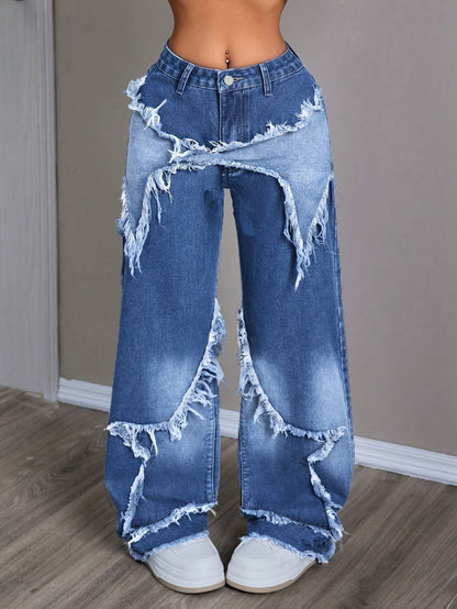 LUNA™ | Vaqueros de Patchwork