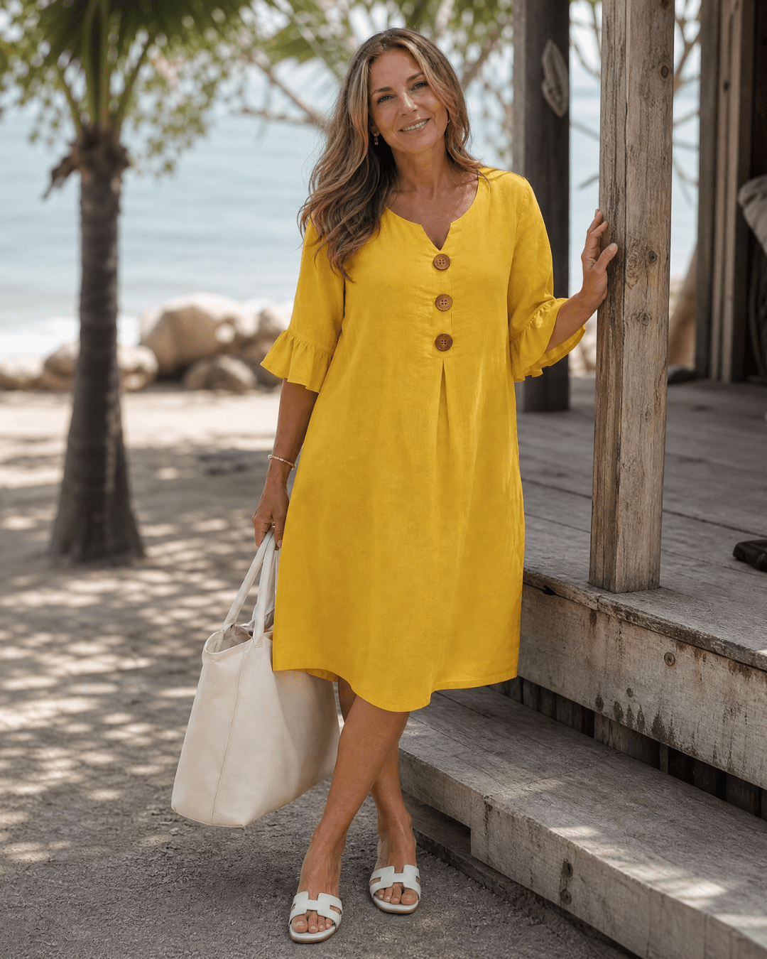 BELÉN™ | Vestido Midi de Mangas Amplias