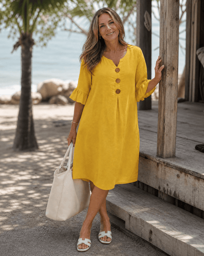 BELÉN™ | Vestido Midi de Mangas Amplias