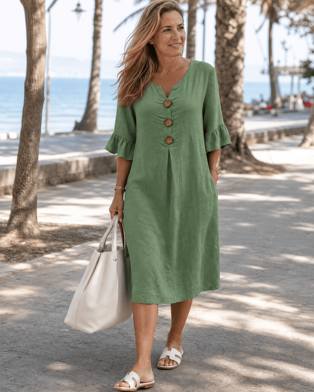 BELÉN™ | Vestido Midi de Mangas Amplias