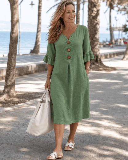 BELÉN™ | Vestido Midi de Mangas Amplias