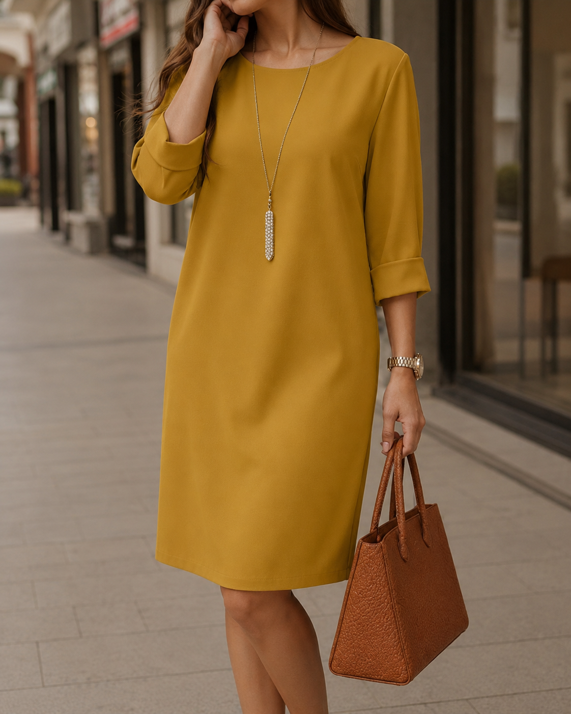 MERCEDES™ | Vestido Midi de Camuflaje