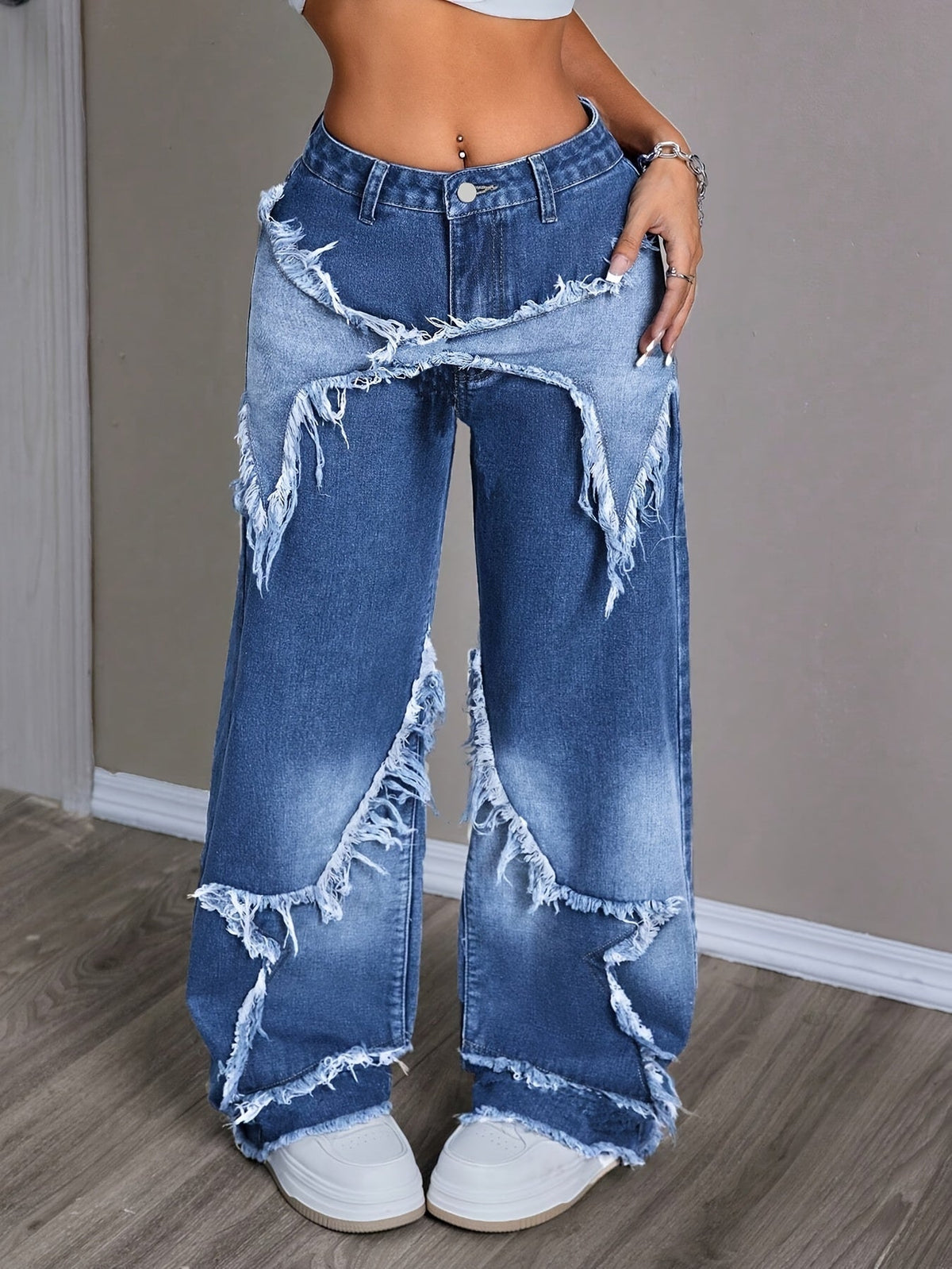 LUNA™ | Vaqueros de Patchwork