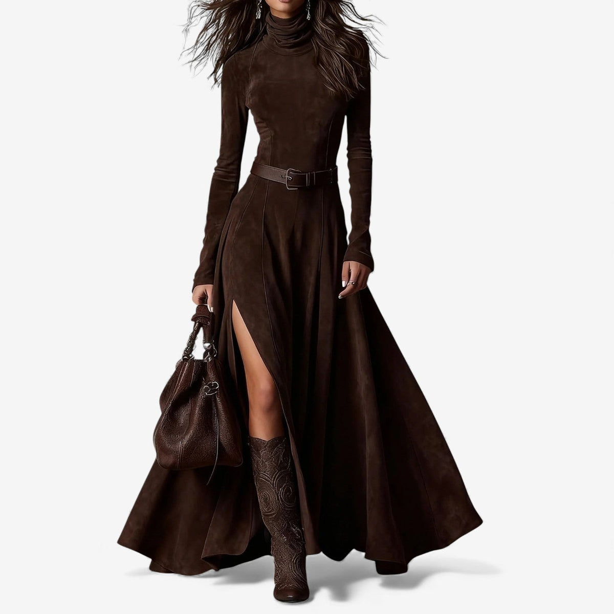 ADELE™ | Vestido Largo Elegante con Cinturón Incluido